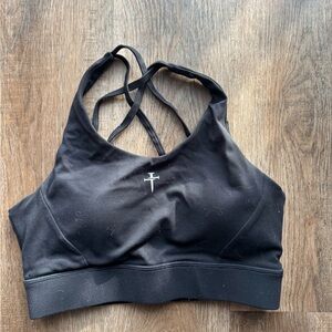 Three Nails - Crossback Sports Bra - Medium - Black